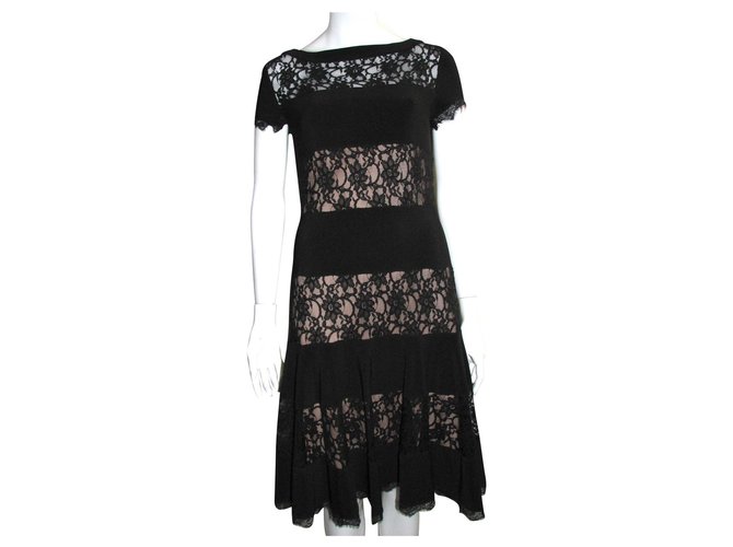 joseph ribkoff black lace dress