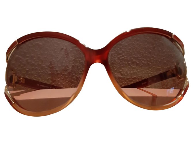 Salvatore Ferragamo Sonnenbrille Rot Kunststoff Glas  ref.126441