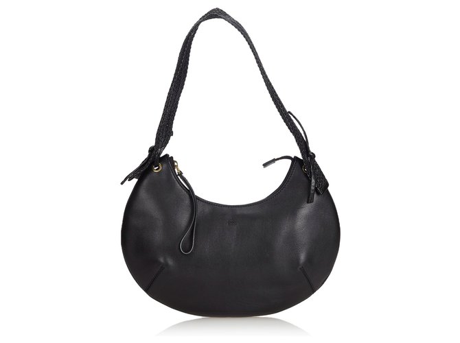 Gucci Black Leather Crescent Half Moon Shoulder Bag  ref.126462