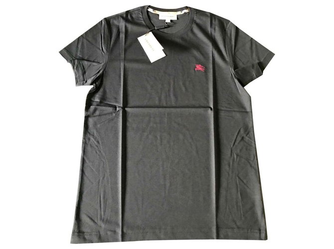 camiseta burberry nueva Negro Algodón  ref.126545