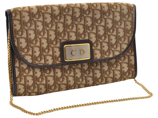 Progreso Chillido inversión Dior Vintage Shoulder Bag Brown Cloth ref.126568 - Joli Closet