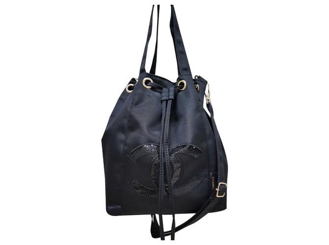 Chanel Handbags Black Acetate  ref.126597