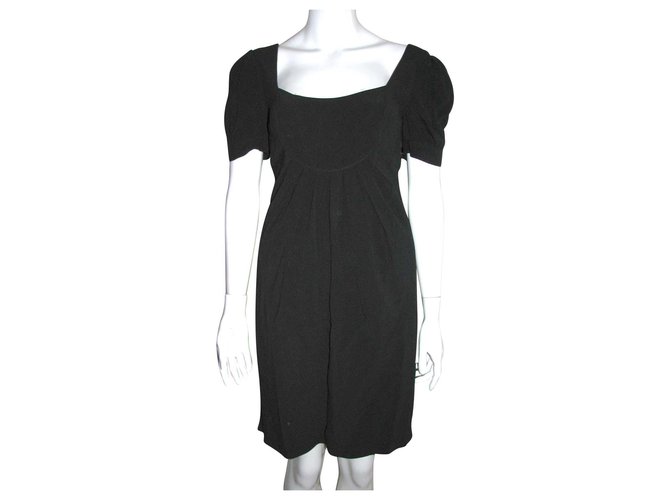 Temperley London Petite robe noire Soie Viscose Elasthane Acetate  ref.126638
