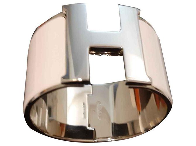 Hermès Hermes Armband Klick H Weiß Metall  ref.126672