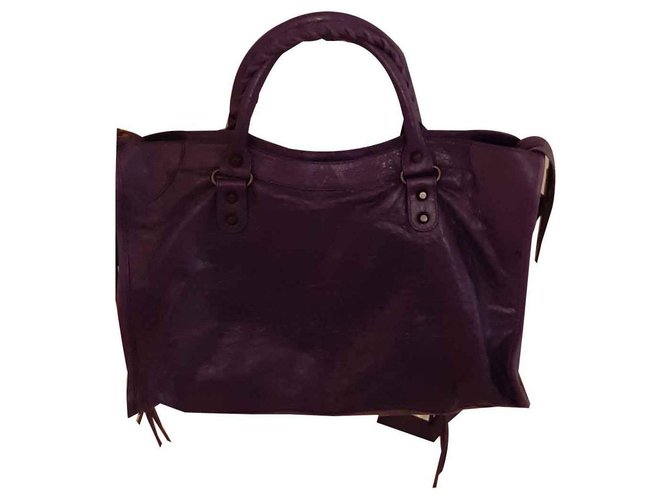 Balenciaga Handbags Purple Leather  ref.126678