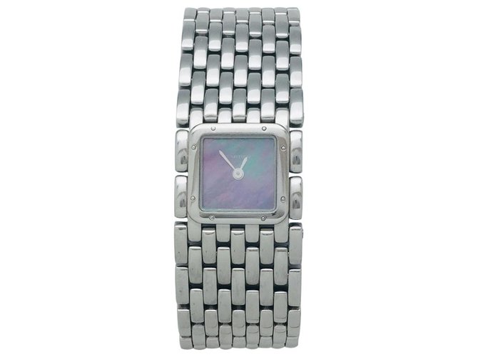 Cartier "Panther ribbon" watch in steel and mother-of-pearl.  ref.126798
