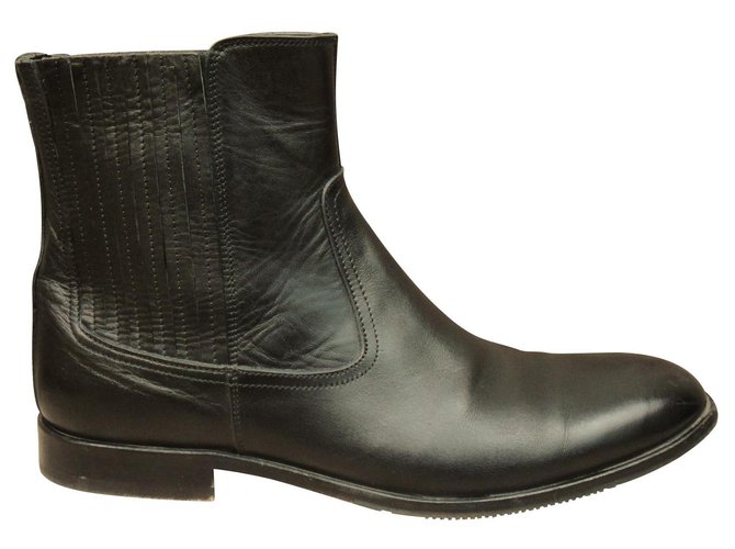 chelsea boots Galliano p 43 Black Leather  ref.126840