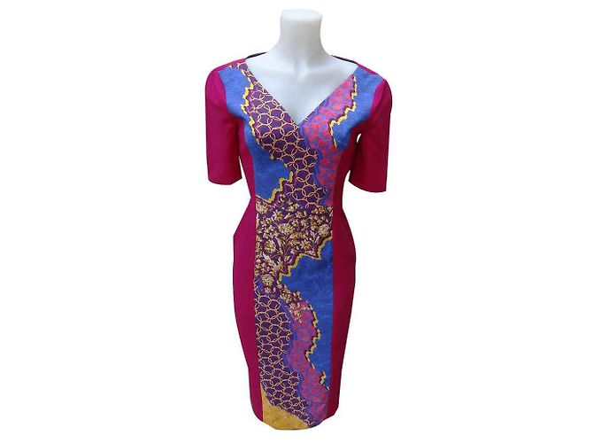 Vestido Peter Pilotto Rosa Multicor de Lã