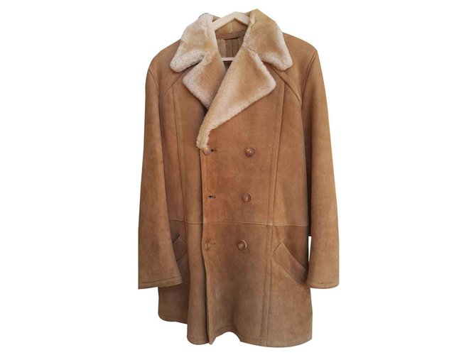Autre Marque Coats, Duracuir outerwear Caramel Leather  ref.126869