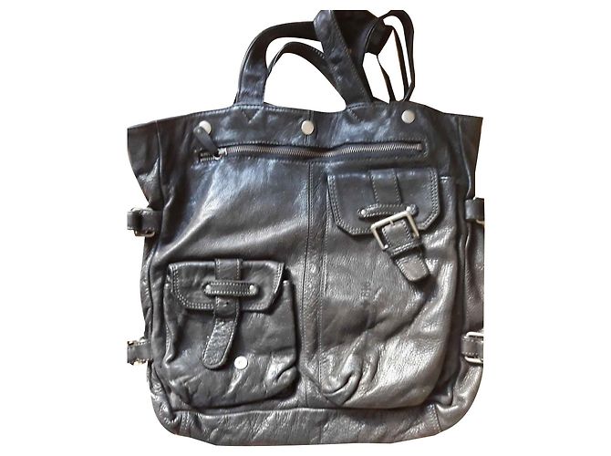 Ikks XL Mixed Ledertasche Schwarz