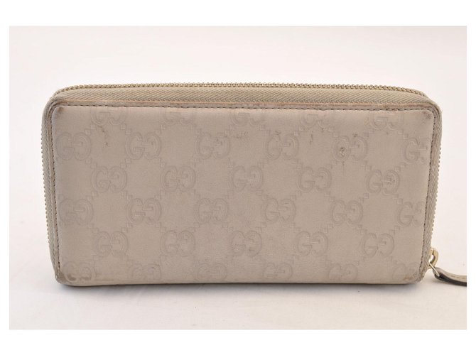 Gucci long wallet Grey Leather  ref.126892
