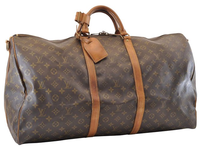 Louis Vuitton Keepall Bandouliere 60 Brown Cloth  ref.126898