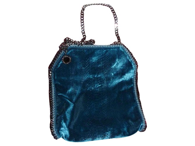 Stella Mc Cartney falabella bag Blue Velvet  ref.126950