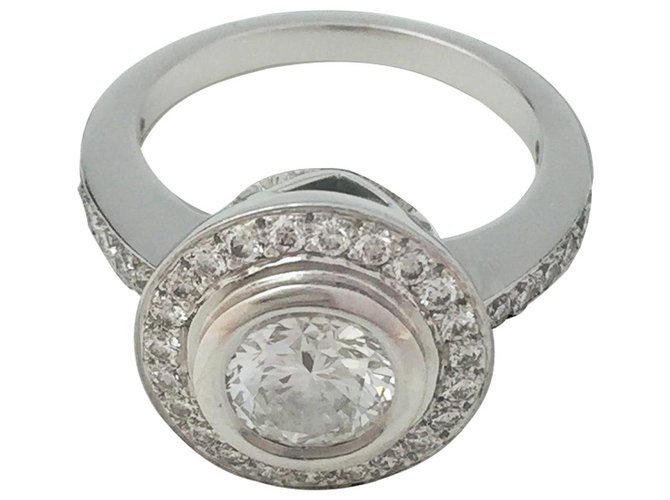 inconnue White gold ring, diamond 1,06 carat.  ref.126959