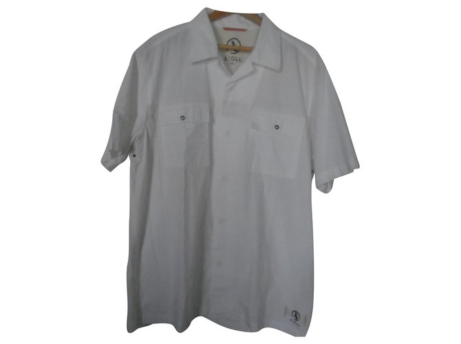 Aigle Camicie Bianco Cotone  ref.127165