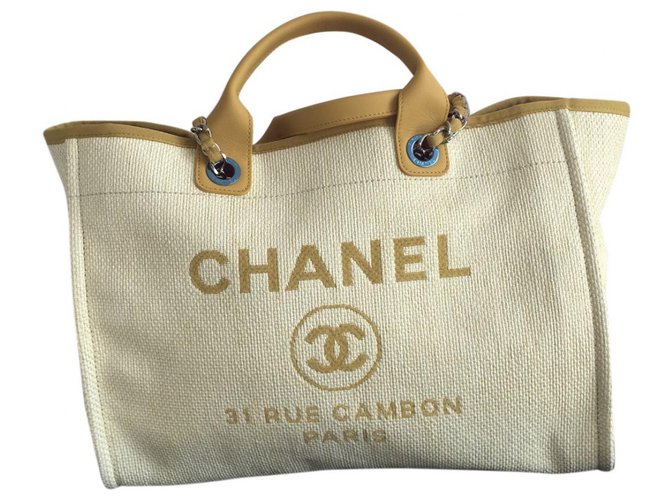Chanel Deauville Yellow Cloth  ref.127187