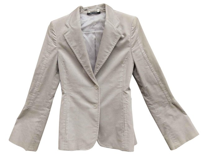 Gucci jacket in cotton and silk velvet Grey Elastane Nylon  ref.127243