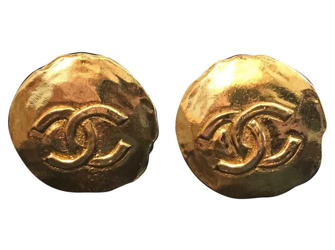 Earrings Chanel Golden Metal  ref.127252