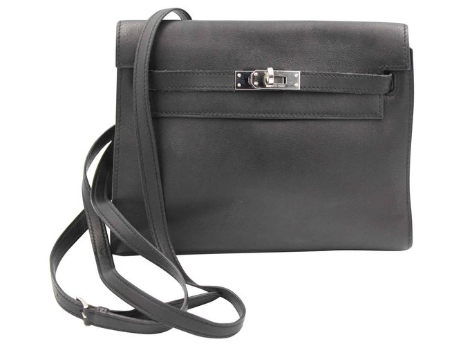 Hermès Kelly dance Black Leather  ref.127288