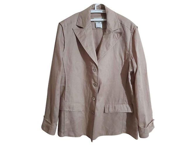 Blazer de linho Louis Féraud bege XL