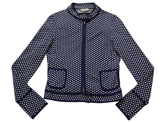 Bruno Manetti Jacken Weiß Marineblau