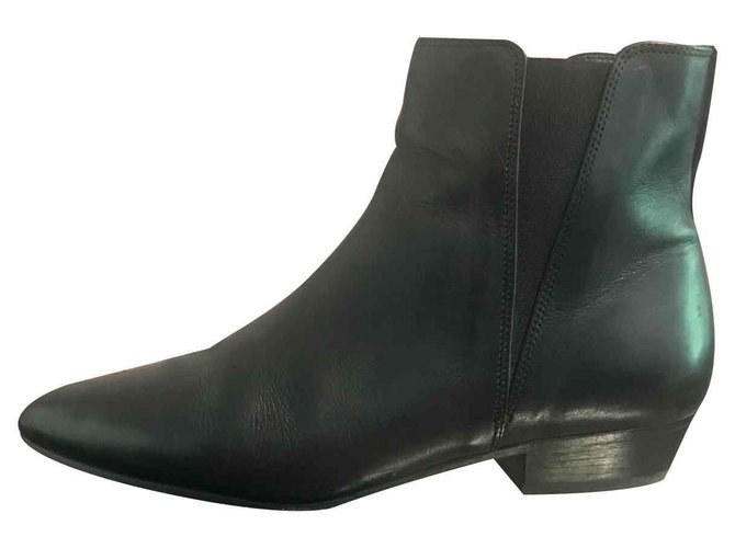 Isabel Marant Ankle Boots Black Leather  ref.127351