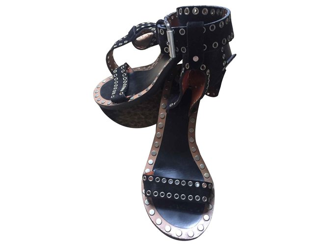 Isabel Marant Sandals Black Leather  ref.127355