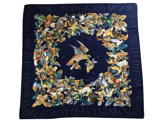 Hermès L'intruso Blu navy Seta