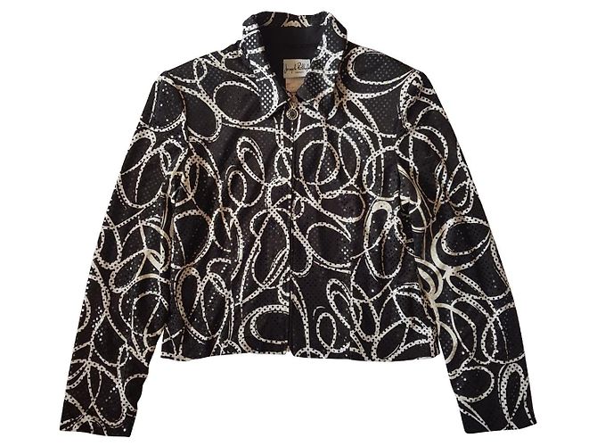 Joseph Ribkoff Black and White Polyester Jacket