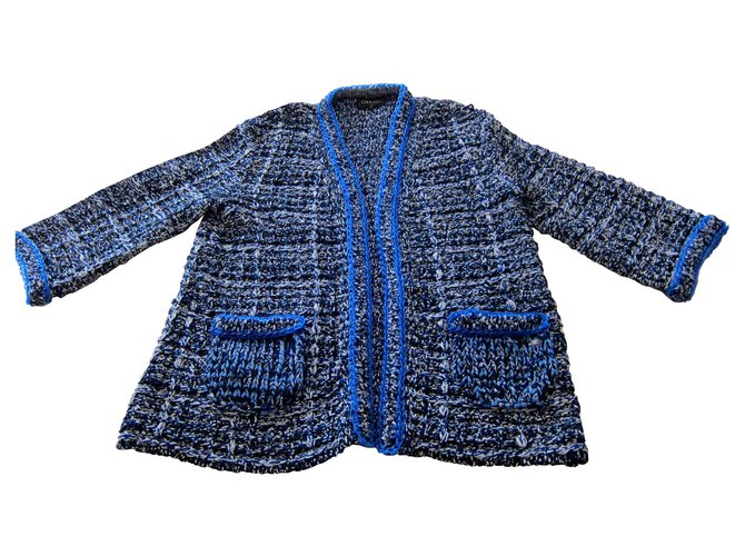 Chanel Knitwear Blue Cotton  ref.127374