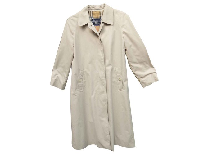 imperméable Burberry vintage taille 38 Coton Polyester Beige  ref.127427