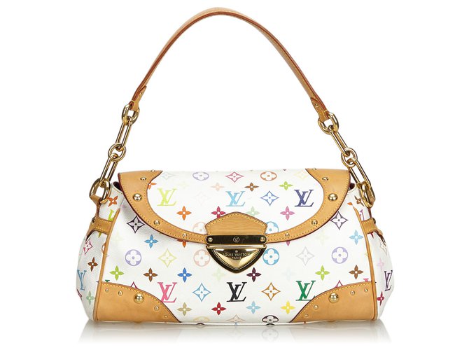 Beverly MM Louis Vuitton Monogramme Blanc Multicolore Cuir Toile  ref.127440
