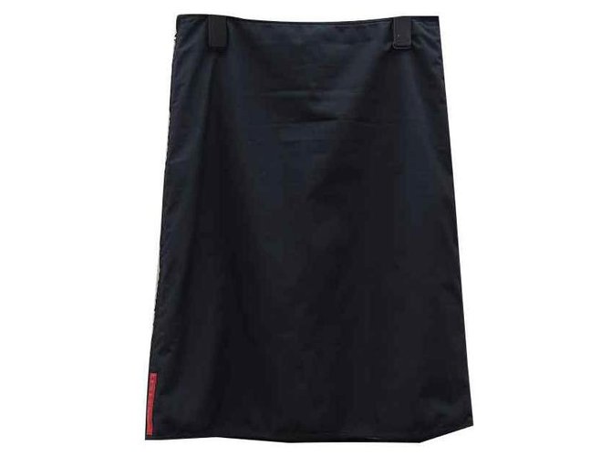 Prada Jupes Polyester Noir  ref.127535