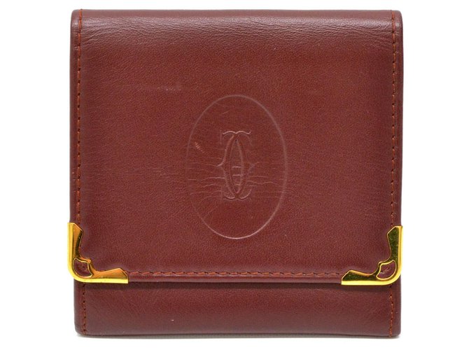 Cartier Must line Case Coin Leather  ref.127539