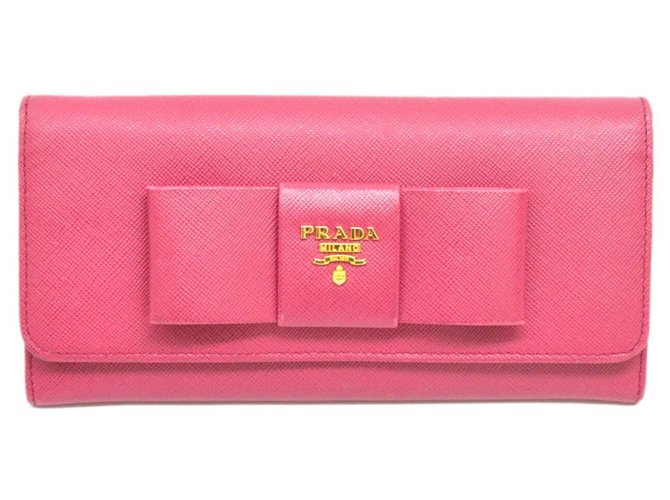 Prada Saffiano Pink Leder  ref.127553