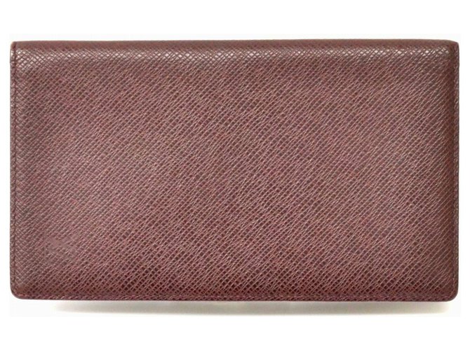 Louis Vuitton Taiga Card Marrone Pelle  ref.127555