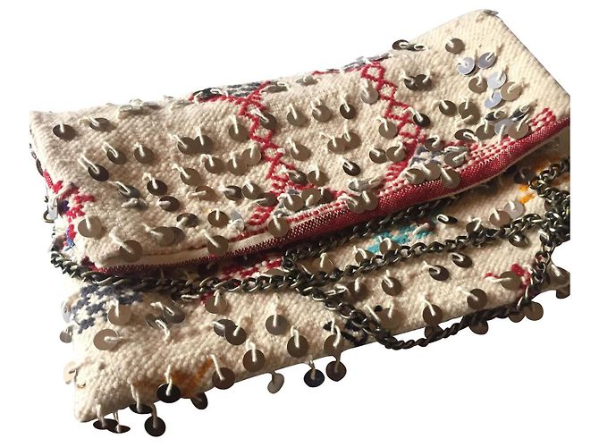Autre Marque Pochette Orane Beige in Cotone