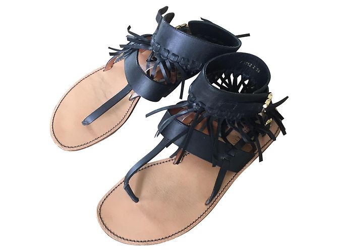 Sandali Valentino in pelle nera Nero