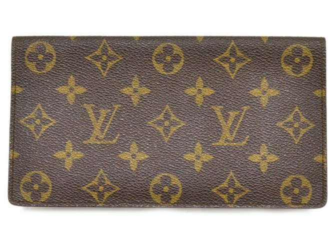 Louis Vuitton Brieftasche Braun Leinwand  ref.127637