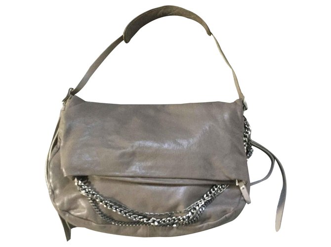 Jimmy Choo Biker bag Taupe Leather ref.127646 - Joli Closet