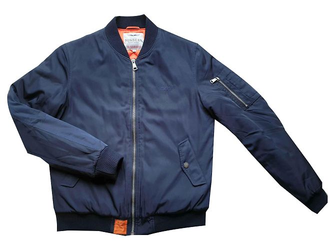 Autre Marque Original BOMBERS Bomberjacke Marineblau Polyester XL