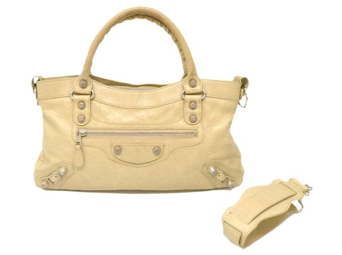 Ville de Balenciaga Cuir Beige  ref.127700