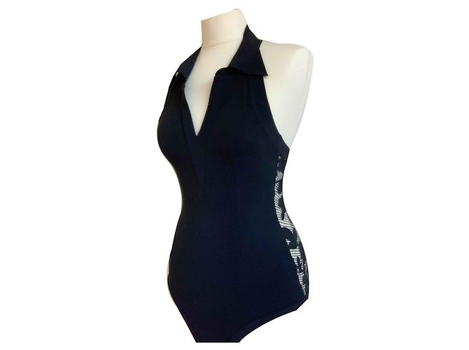 Autre Marque Costume da bagno intero Sugar Loaf nero con lacci