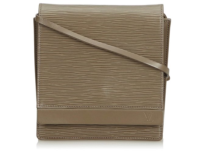 Louis Vuitton Gray Epi Biarritz Grey Leather  ref.127781
