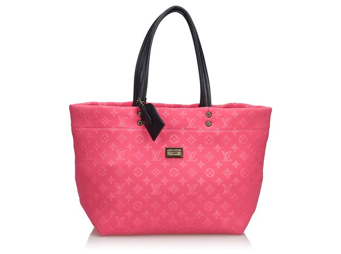 Louis Vuitton Pink Monogram Scuba MM Tissu Rose  ref.127783