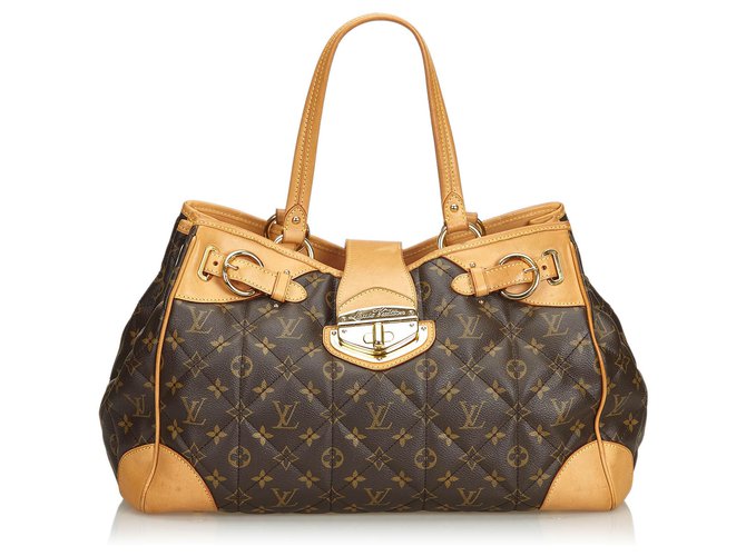 Bowling Louis Vuitton Brown Monogram Etoile Shopper Marrone Pelle Tela  ref.127803