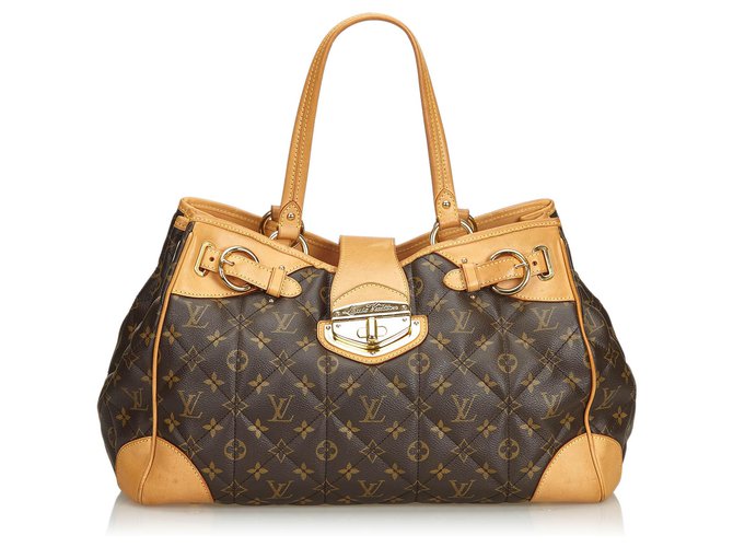 Bowling Louis Vuitton Brown Monogram Etoile Shopper Leather Cloth