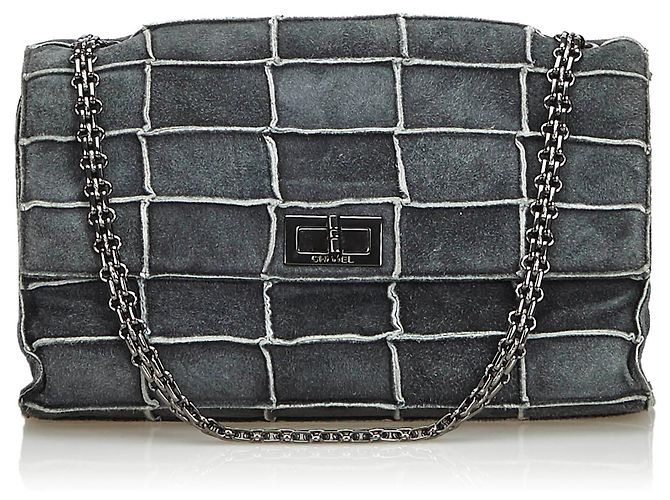 Chanel Gris Réédition Patchwork Bag Flap Bag
