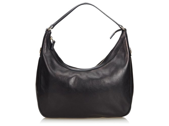 Gucci Black Leather Charmy Shoulder Bag  ref.127840