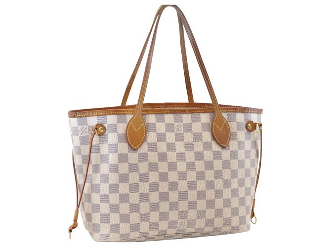 Louis Vuitton Neverfull PM White Cloth  ref.127855